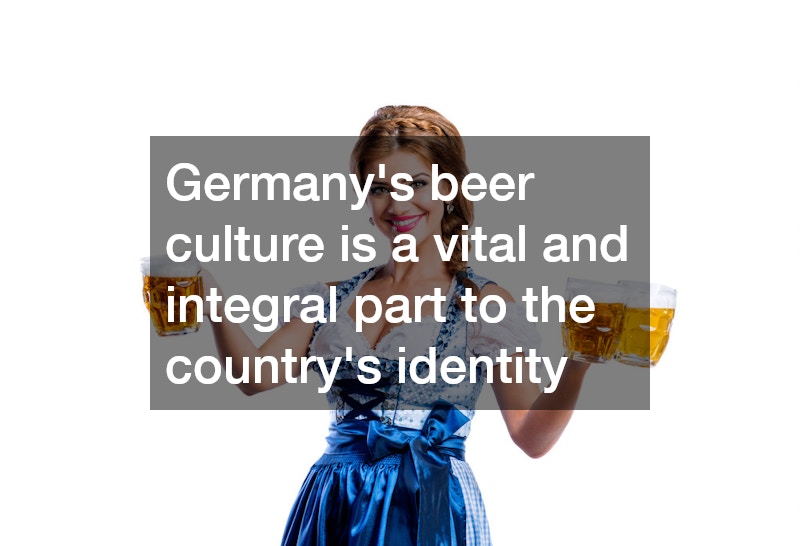 woman dressed in traditional german clothes holding pints of beer